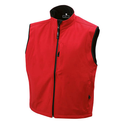 JAMES & NICHOLSON Unisex Softshell-Weste, rot, L