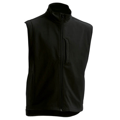 JAMES & NICHOLSON Unisex Softshell-Weste, schwarz, XXL