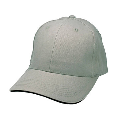 6-Panel-Sandwich-Cap, grau/schwarz