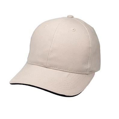 6-Panel-Sandwich-Cap, stone/navy