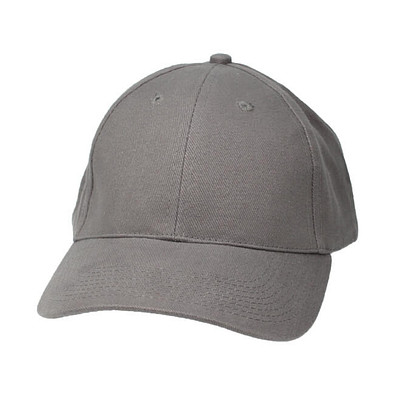 6-Panel-Cap Brushed Heavy, dunkelgrau
