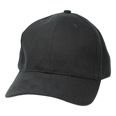 6-Panel-Cap Brushed Heavy, schwarz