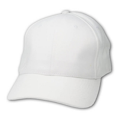 6-Panel-Cap Brushed Heavy, weiß