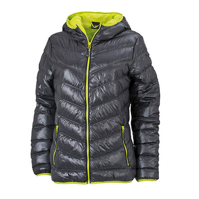 JAMES & NICHOLSON Damen Daunenjacke, grau/gelb, S