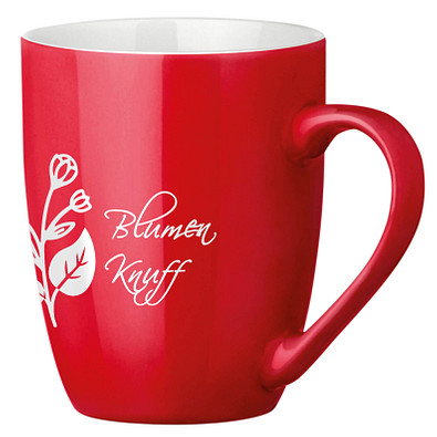 Tasse Gloria, 370 ml, rot/weiß