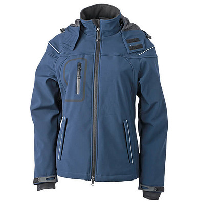 JAMES & NICHOLSON Damen Softshell-Jacke, dunkelblau, S JAMES & NICHOLSON Damen Softshell-Jacke, dunkelblau, S