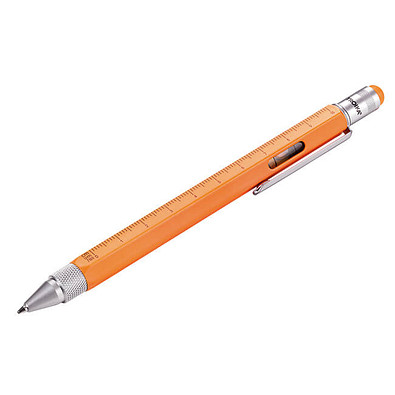 TROIKA® Construction-Pen, schwarze Mine, neon-orange