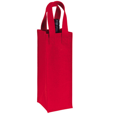Flaschentasche aus Filz, rot Flaschentasche aus Filz, rot