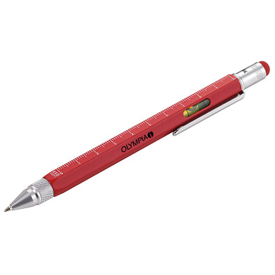 TROIKA® Construction-Pen, schwarze Mine, rot