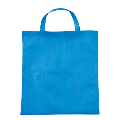 Vliestasche Textile mit kurzen Henkeln, hellblau