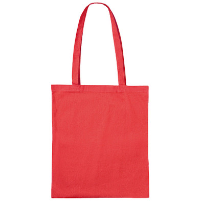 Einkaufstasche Baumwolle, lange Henkel, rot