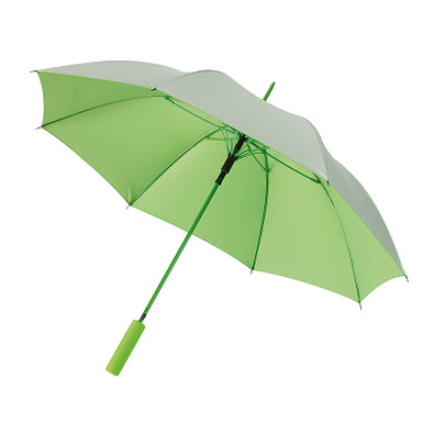 Automatik Stockschirm Silver, Hellgrün/Silber