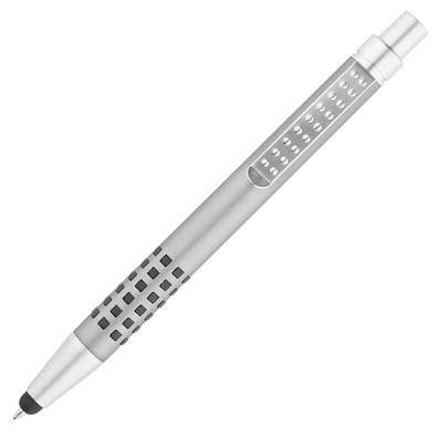 Touch-Kugelschreiber Toronto, blaue Mine, Silber-Matt