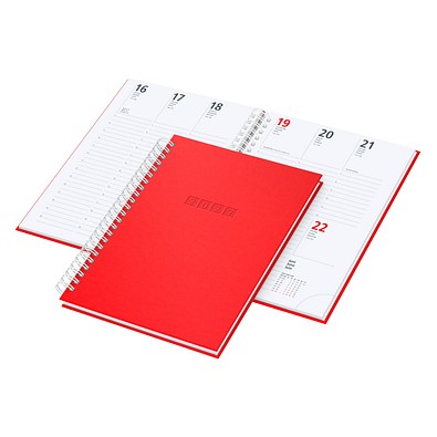 Spiral-Wochenplaner Tucson 2026, rot