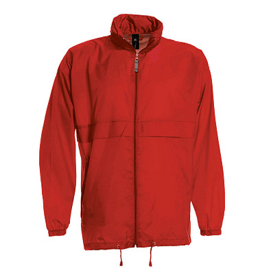 B&C Collection Unisex Windbreaker Jacke, rot, M
