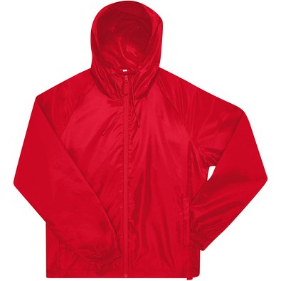 B&C Collection Unisex Windbreaker Jacke, rot, M