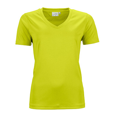 JAMES & NICHOLSON Damen Funktions T-Shirt Active, gelb, L