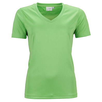 JAMES & NICHOLSON Damen Funktions T-Shirt Active, grün, M