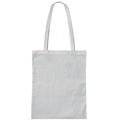 Einkaufstasche Baumwolle, lange Henkel, grau