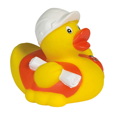 Schnabels® Bade-Ente Bauarbeiter, gelb