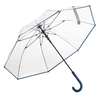 FARE® Automatik-Stockschirm Pure, transparent/marine