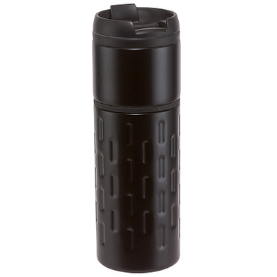 Metall-Isolierbecher Modern, 400 ml, schwarz