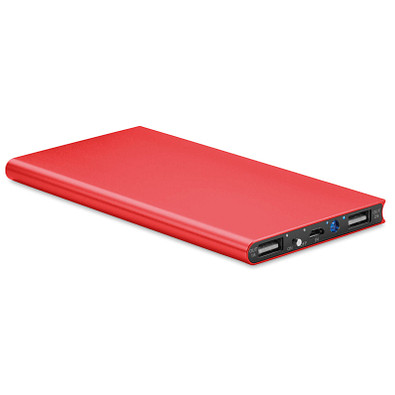 Powerbank Powerflat, 8.000 mAh, rot