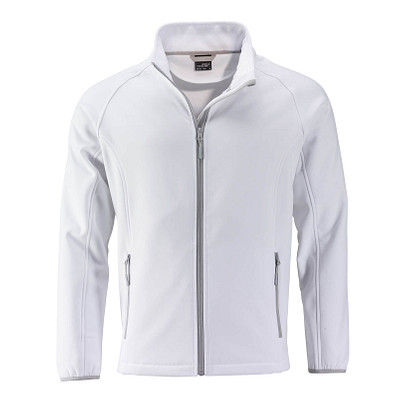 JAMES NICHOLSON Herren Softshell-Jacke Promo, weiß, XL
