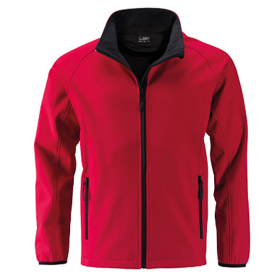 JAMES & NICHOLSON Herren Softshell-Jacke Promo, rot, XXL