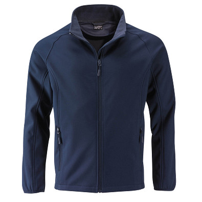 JAMES & NICHOLSON Herren Softshell-Jacke Promo, dunkelblau, XXL