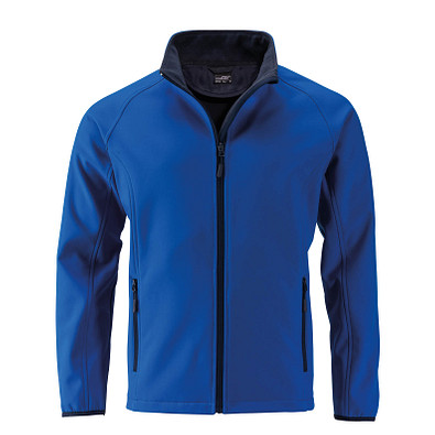 JAMES & NICHOLSON Herren Softshell-Jacke Promo, blau, XXL