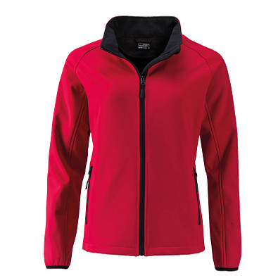 JAMES & NICHOLSON Damen Softshell-Jacke Promo, rot, XL