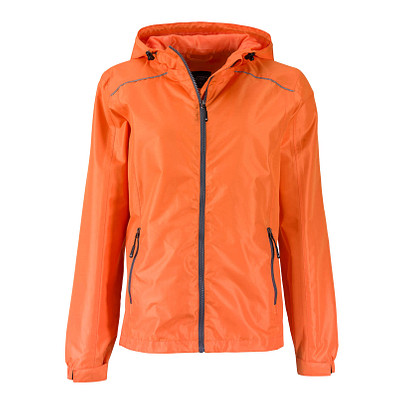 JAMES & NICHOLSON Damen Regenjacke Basic, orange, S