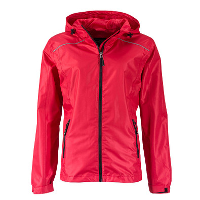 JAMES & NICHOLSON Damen Regenjacke Basic, rot, S