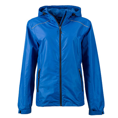 JAMES & NICHOLSON Damen Regenjacke Basic, blau, S JAMES & NICHOLSON Damen Regenjacke Basic, blau, S