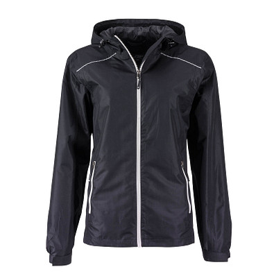 JAMES & NICHOLSON Damen Regenjacke Basic, schwarz, S