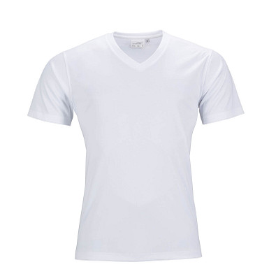 JAMES & NICHOLSON Herren Funktions T-Shirt Active, weiss, XL