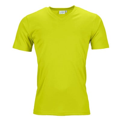 JAMES & NICHOLSON Herren Funktions T-Shirt Active, gelb, M