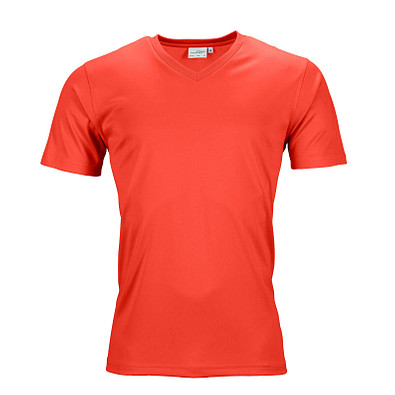 JAMES & NICHOLSON Herren Funktions T-Shirt Active, hellrot, XXL