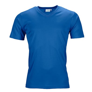JAMES & NICHOLSON Herren Funktions T-Shirt Active, blau, M