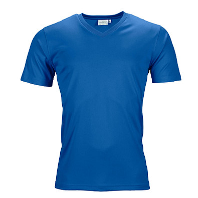 JAMES & NICHOLSON Herren Funktions T-Shirt Active, blau, S