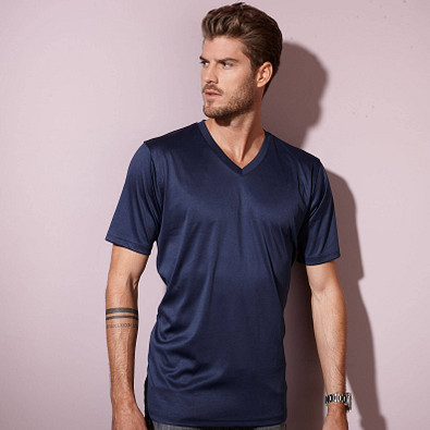 JAMES & NICHOLSON Herren Funktions T-Shirt Active, dunkelblau, L