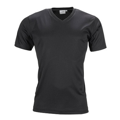 JAMES & NICHOLSON Herren Funktions T-Shirt Active, schwarz, M
