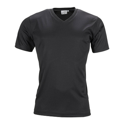 JAMES & NICHOLSON Herren Funktions T-Shirt Active, schwarz, S