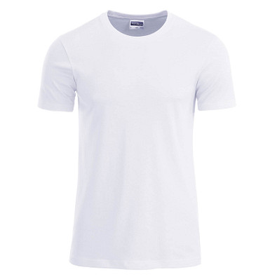JAMES & NICHOLSON Herren T-Shirt Basic aus Bio-Baumwolle, weiß, XXL