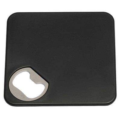 Untersetzer mit Flaschenöffner, Schwarz