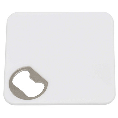 Untersetzer mit Flaschenöffner, Weiß