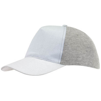 5-Panel-Cap Trend, Weiß/Grau