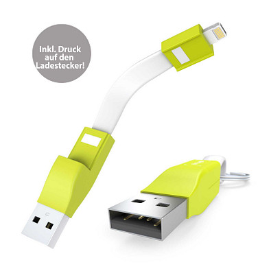 Ladekabel 2in1 ZWEINS® PLUS Lime Explosion, Lime Explosion (Pantone 381 C) Ladekabel 2in1 ZWEINS® PLUS Lime Explosion, Lime Explosion (Pantone 381 C)