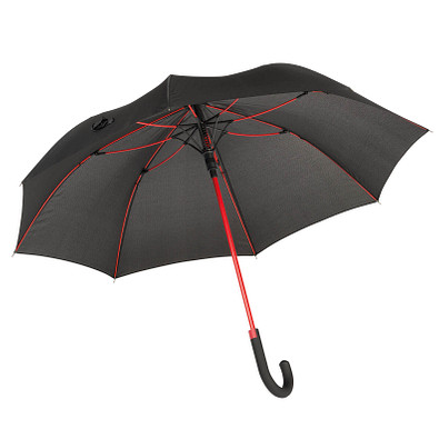 Automatik-Stockschirm Shelter, schwarz/rot